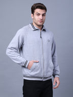 Men's Classic Gray Zip-Up Sweatshirt Style Code- NC-WNTR-701-Grey
