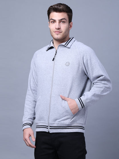 Men's Classic Gray Zip-Up Sweatshirt Style Code- NC-WNTR-701-Grey