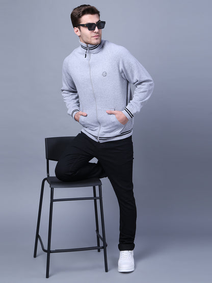Men's Classic Gray Zip-Up Sweatshirt Style Code- NC-WNTR-701-Grey