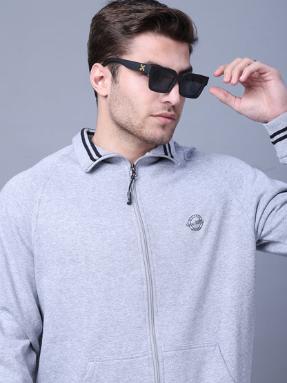 Men's Classic Gray Zip-Up Sweatshirt Style Code- NC-WNTR-701-Grey
