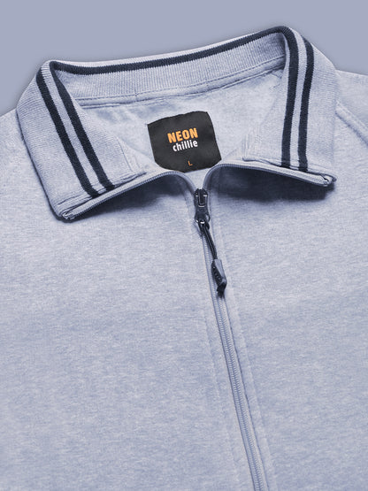 Men's Classic Gray Zip-Up Sweatshirt Style Code- NC-WNTR-701-Grey