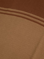 Flat Knit Full Sleeve Polo Ribbed T Shirt  - Brown - Style 135
