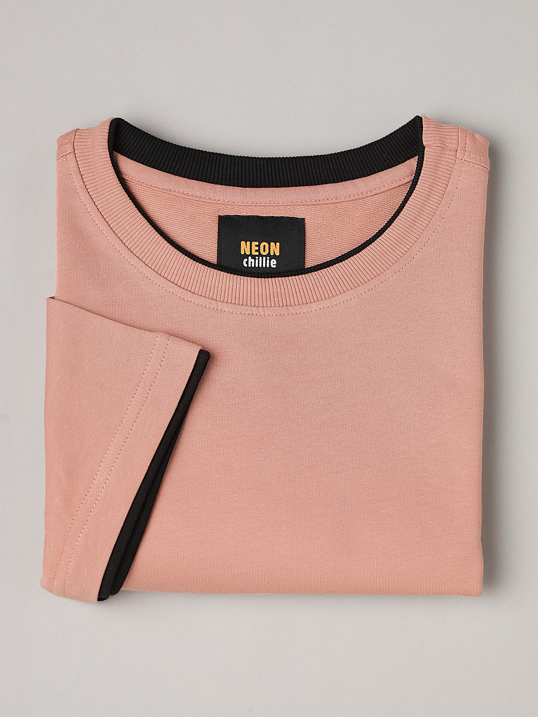 Drop-Shoulder Sleeves Heavy GSM Pure Cotton Oversize Fit T-shirt (NC-OS-102-Pink)