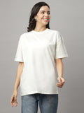 White Oversize Crew Neck Tee Shirt ( NC-OS-101 )