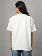 White Oversize Crew Neck Tee Shirt ( NC-OS-101 )