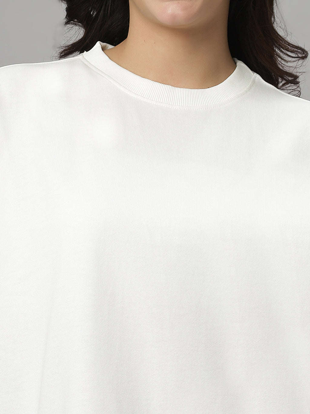 White Oversize Crew Neck Tee Shirt ( NC-OS-101 )