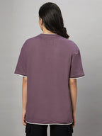 Brown Oversize Unisex Crew Neck Tee Shirt ( NC-OS-102 )