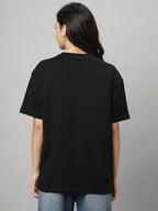 Black Oversize Unisex Crew Neck Tee Shirt ( NC-OS-101 )