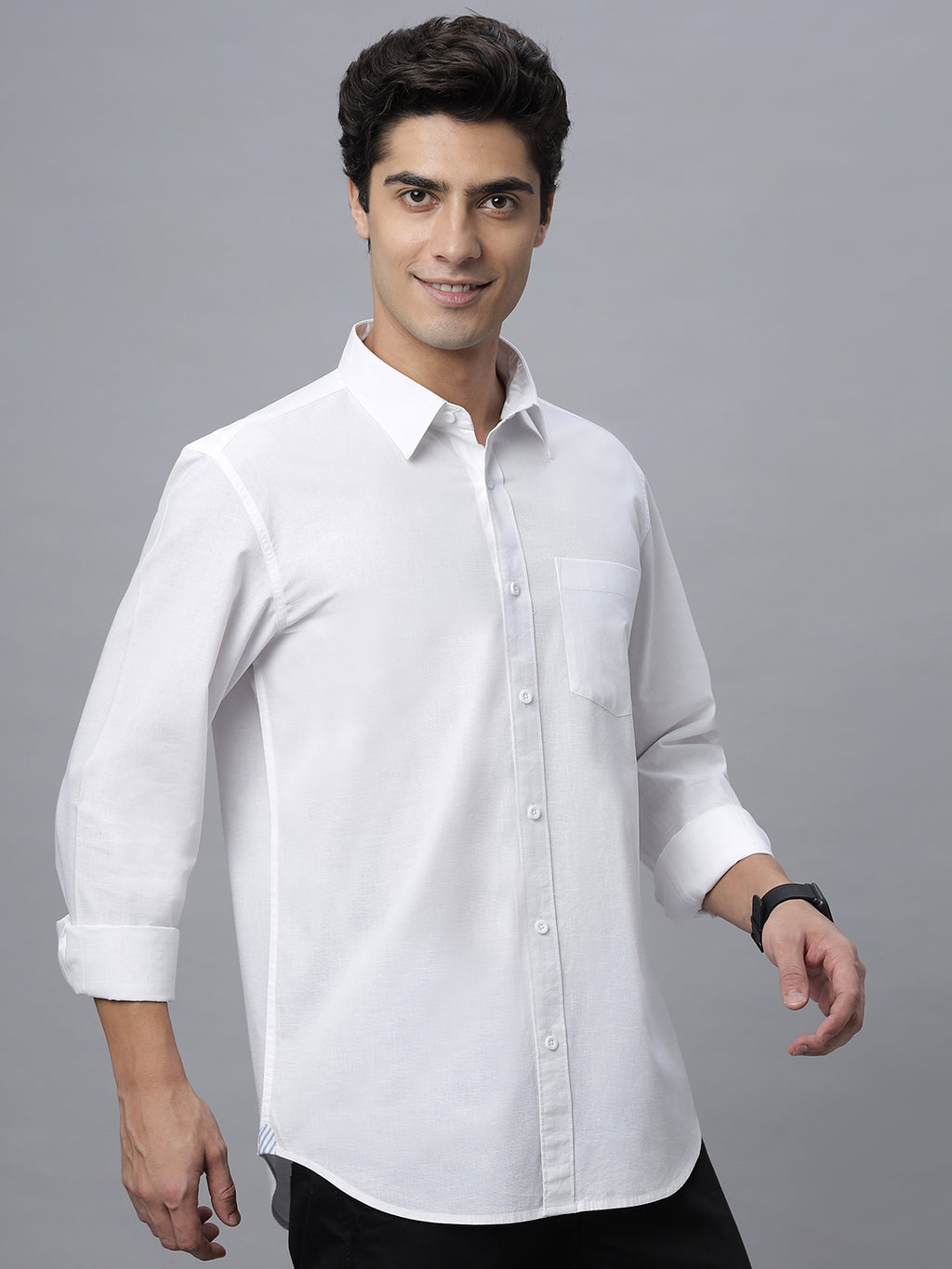 Pure White Linen shirt for Men (NC-FS-2K20-WHITE)