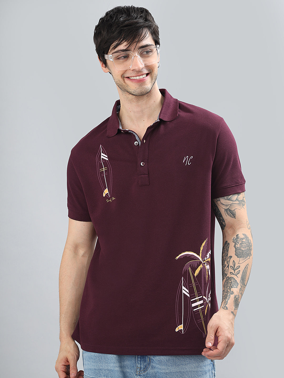 Neon Chillie Polo T-shirt for Men (NC-112-Wine)