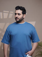 Crew Neck Half sleeve T Shirt - NC-Plus-101-Blue