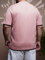 Crew Neck Half sleeve T Shirt - NC-Plus-101-D-Pink