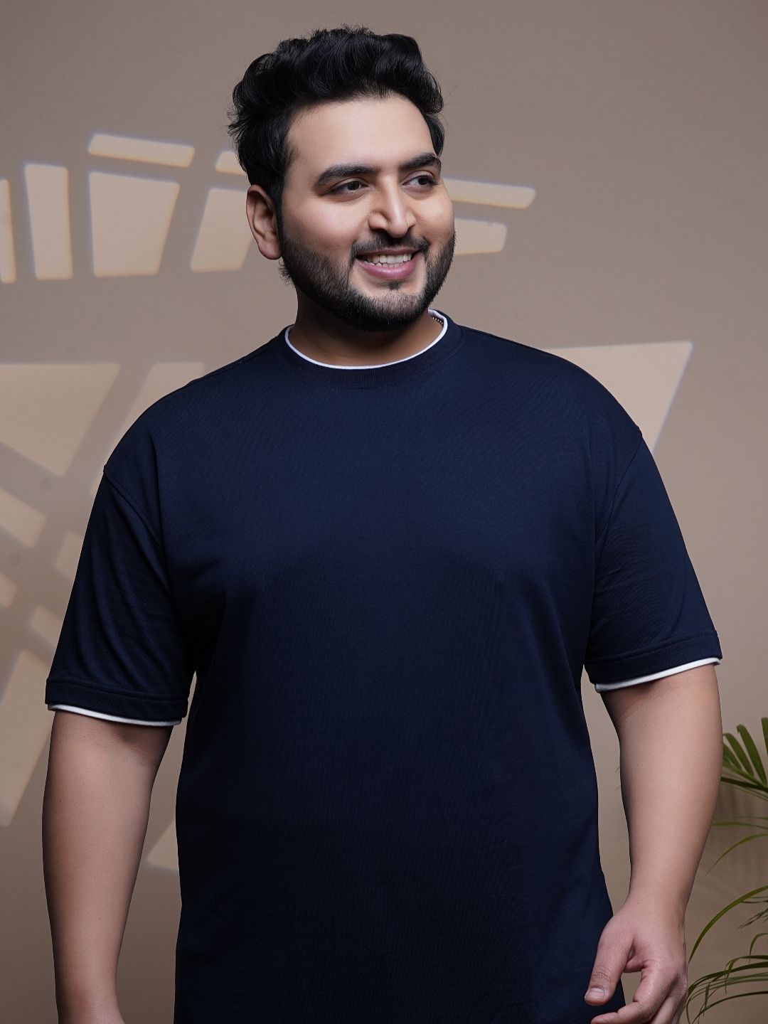 Crew Neck Half sleeve T Shirt - NC-Plus-101-Navy