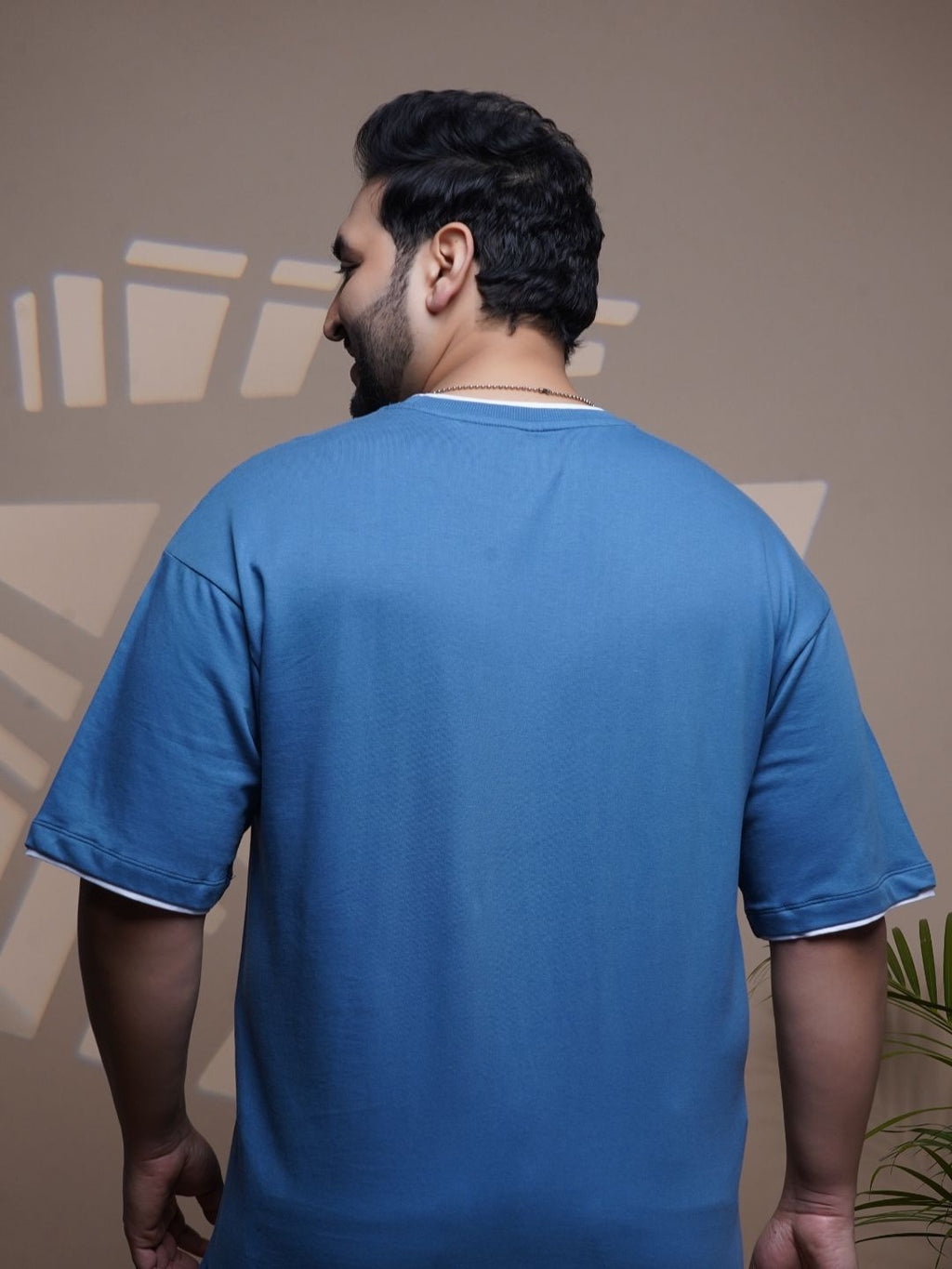 Crew Neck Half sleeve T Shirt - NC-Plus-101-Blue