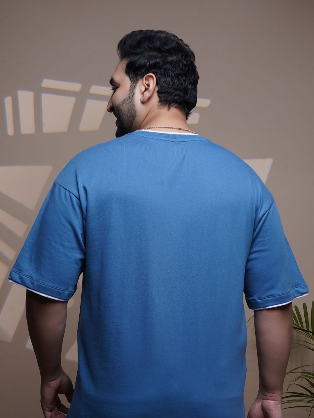 Crew Neck Half sleeve T Shirt - NC-Plus-101-Blue