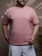 Crew Neck Half sleeve T Shirt - NC-Plus-101-D-Pink