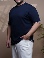 Crew Neck Half sleeve T Shirt - NC-Plus-101-Navy