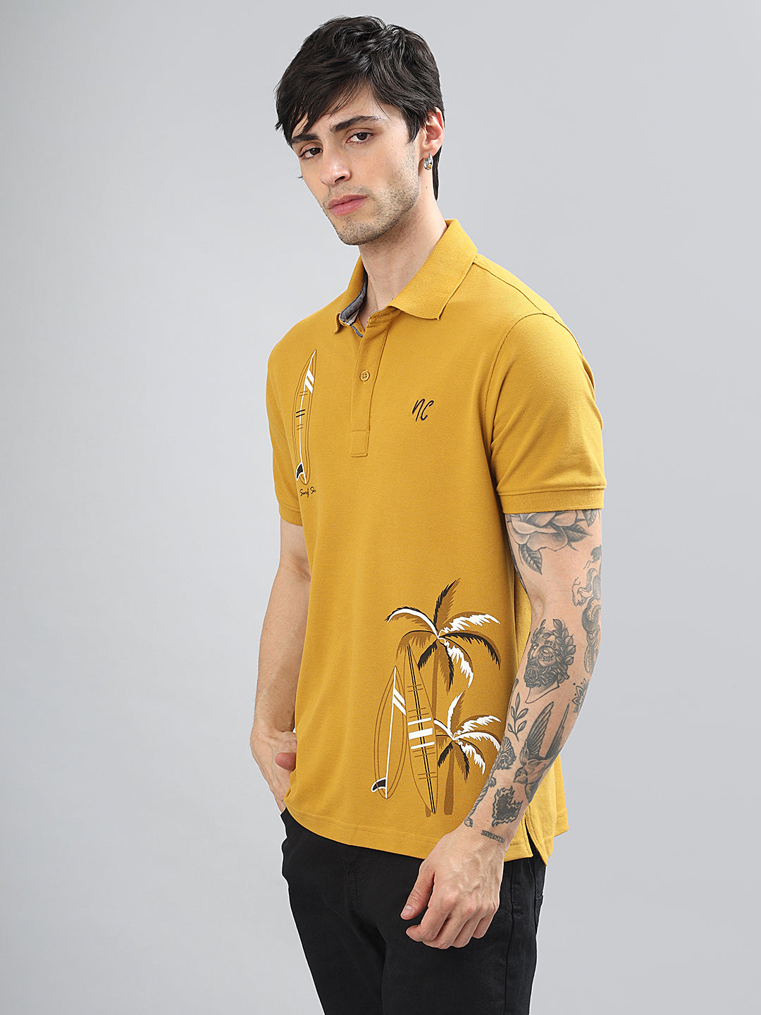 Neon Chillie Polo T-shirt for Men (NC-112-Mustered)