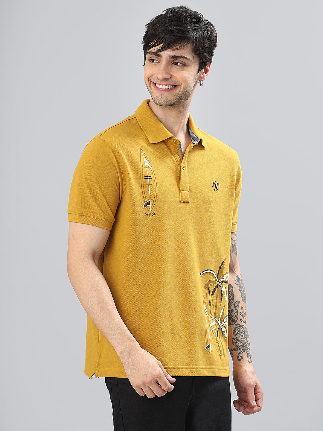 Neon Chillie Polo T-shirt for Men (NC-112-Mustered)