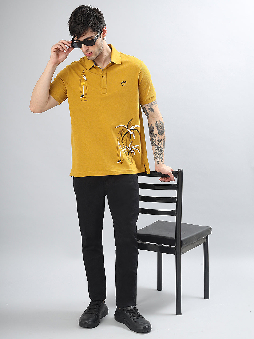 Neon Chillie Polo T-shirt for Men (NC-112-Mustered)