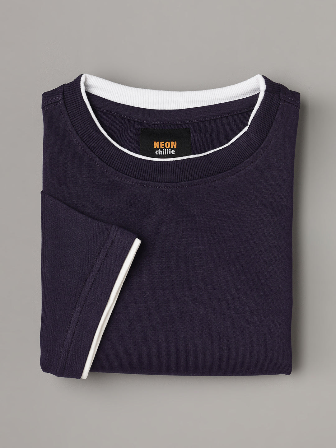 Drop-Shoulder Sleeves Heavy GSM Pure Cotton Oversize Fit T-shirt (NC-OS-102-Purple)