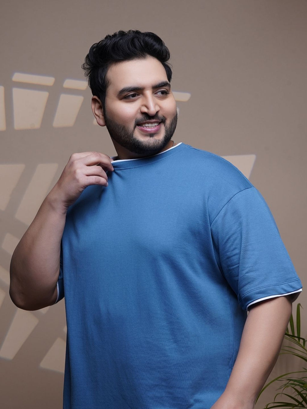 Crew Neck Half sleeve T Shirt - NC-Plus-101-Blue