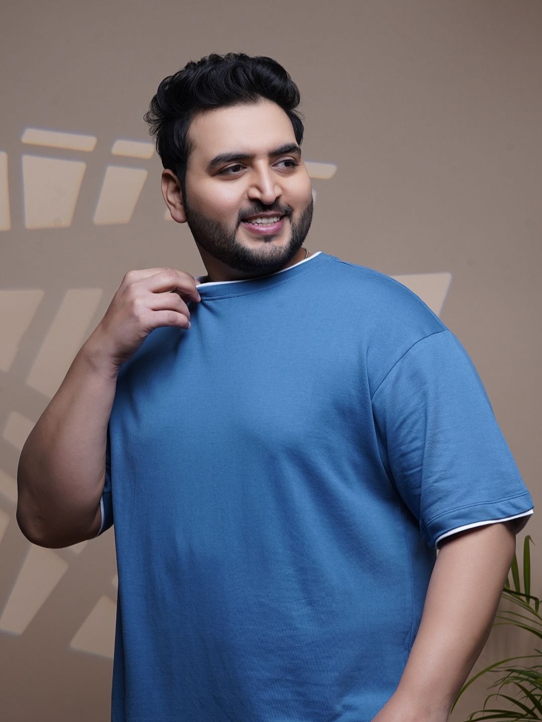 Crew Neck Half sleeve T Shirt - NC-Plus-101-Blue