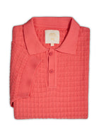 Flat Knit Half sleeve Polo Ribbed T Shirt -Style- NC-Plus-129-Carrot
