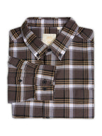 Plus Size Cotton Checks Shirt 1 Pocket Regular Fit Smart Casual Shirt, Style- Plus-1262-brown