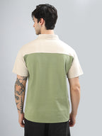 Neon Chillie Zipper T-shirt for Men (NC-114-Beige)