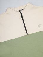 Neon Chillie Zipper T-shirt for Men (NC-114-Beige)