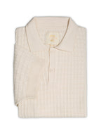 Flat Knit Half sleeve Polo Ribbed T Shirt, Style- NC-Plus-129-Ash-Milange