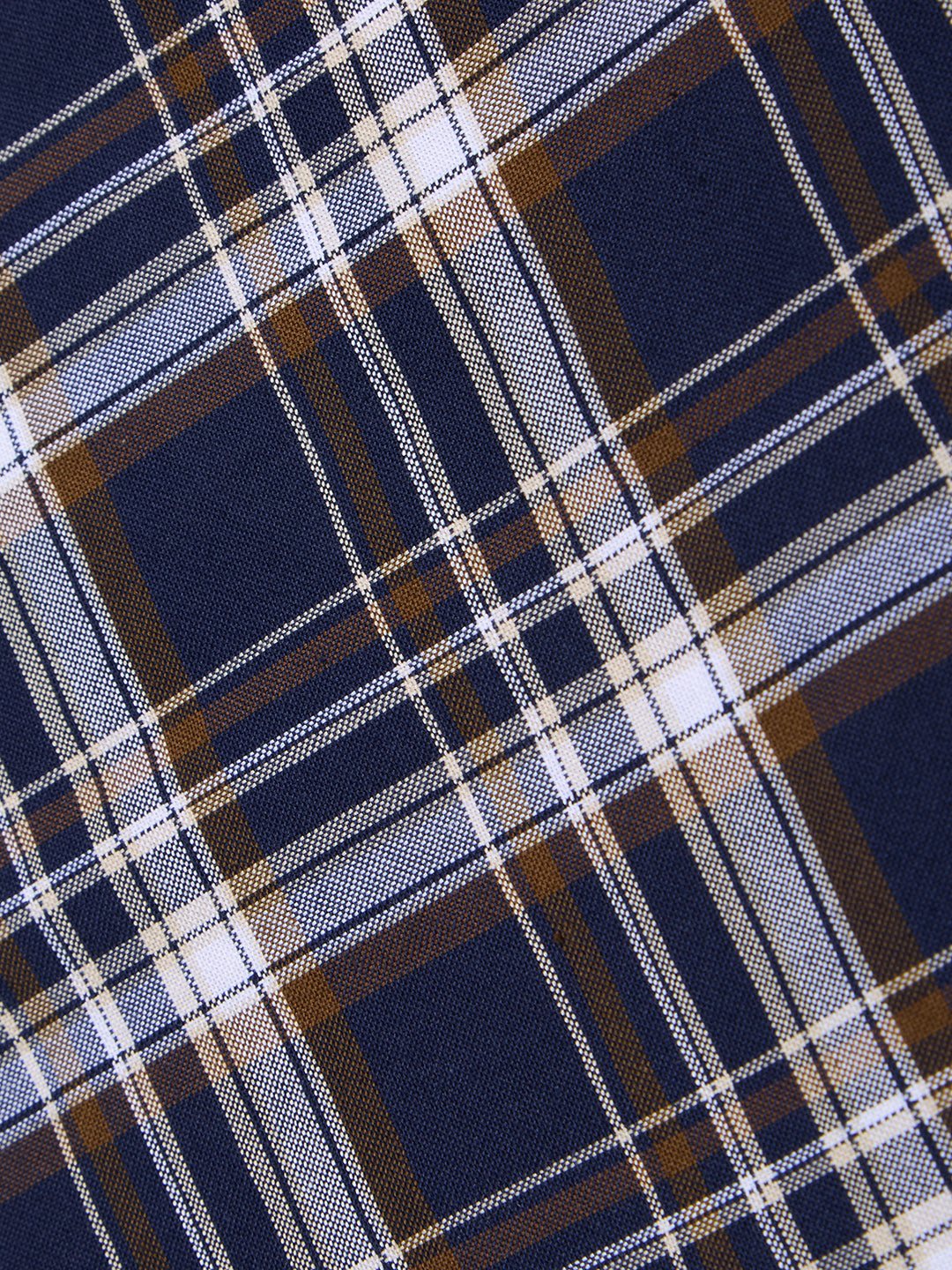 Plus Size Cotton Checks Shirt 1 Pocket Regular Fit Smart Casual Shirt, Style-Plus-1265-Navy