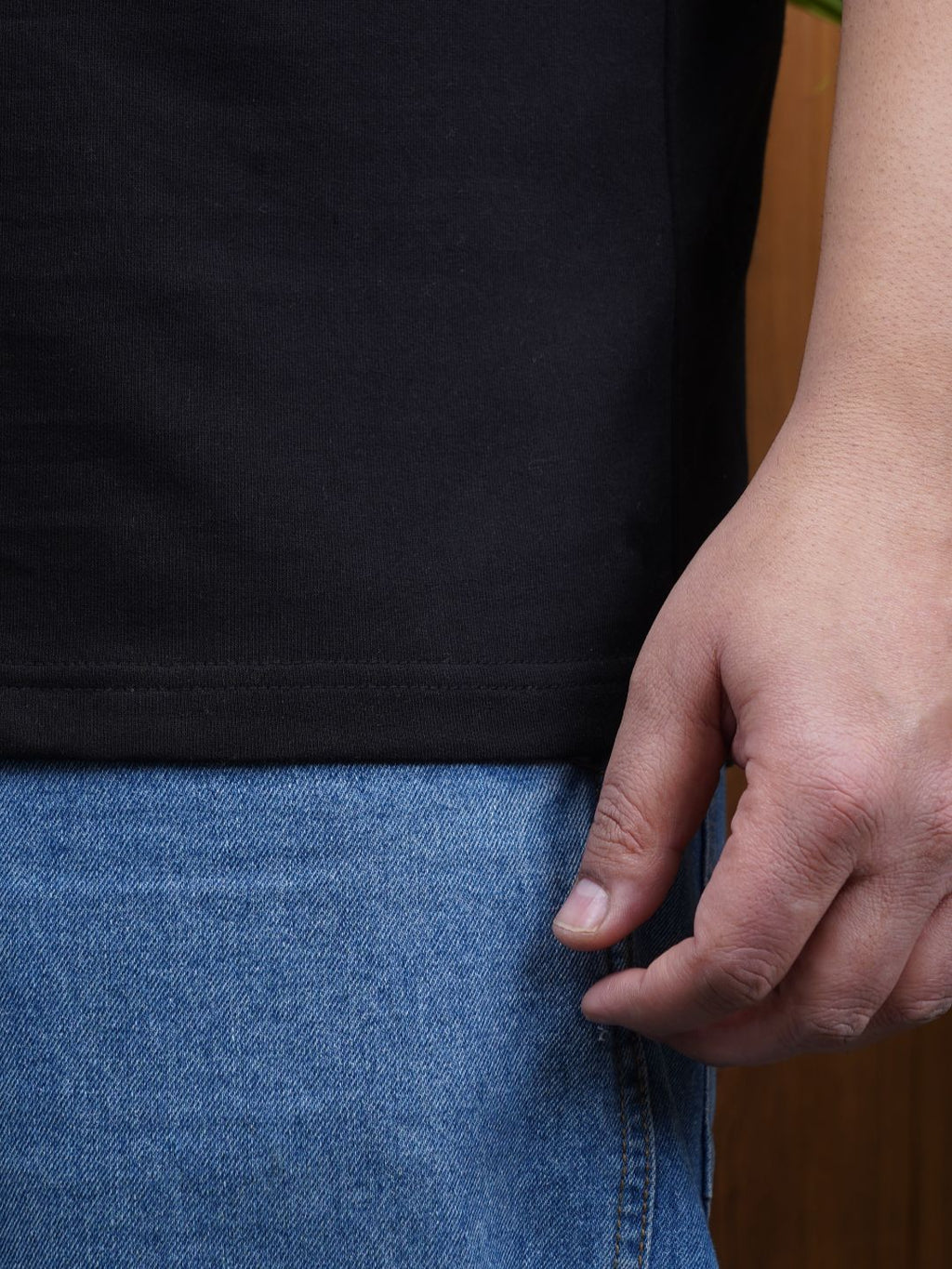 Crew Neck Half sleeve T Shirt - NC-Plus-101-Black