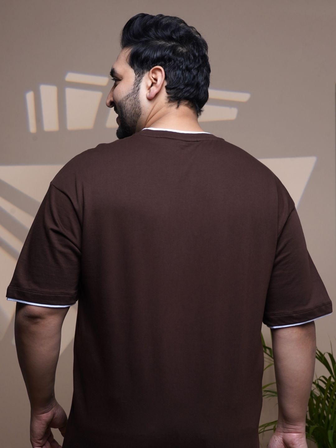 Crew Neck Half sleeve T Shirt - NC-Plus-101-Coffee
