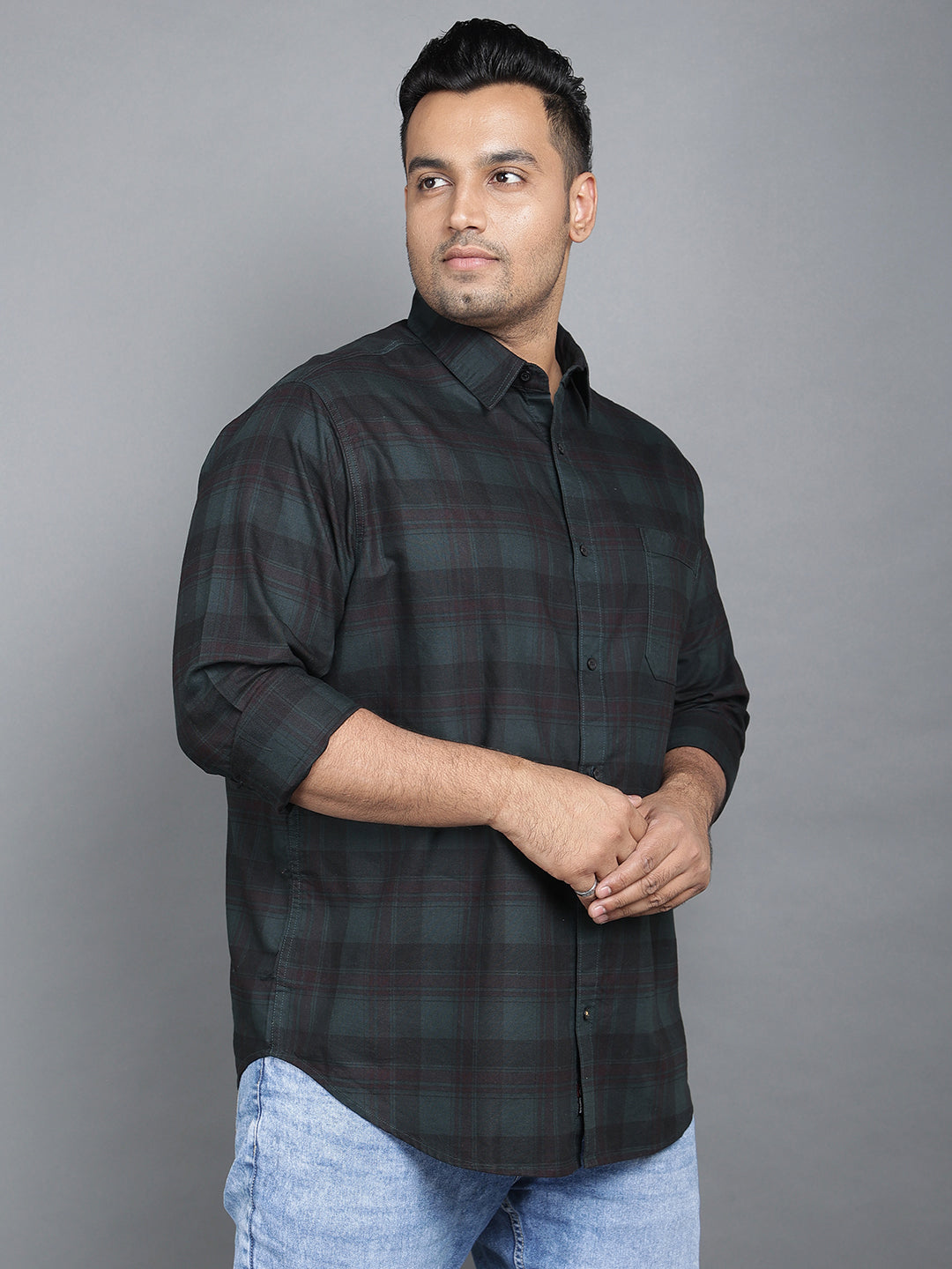 Black and Green Full Sleeve Casual Shirt- Code- 2K35