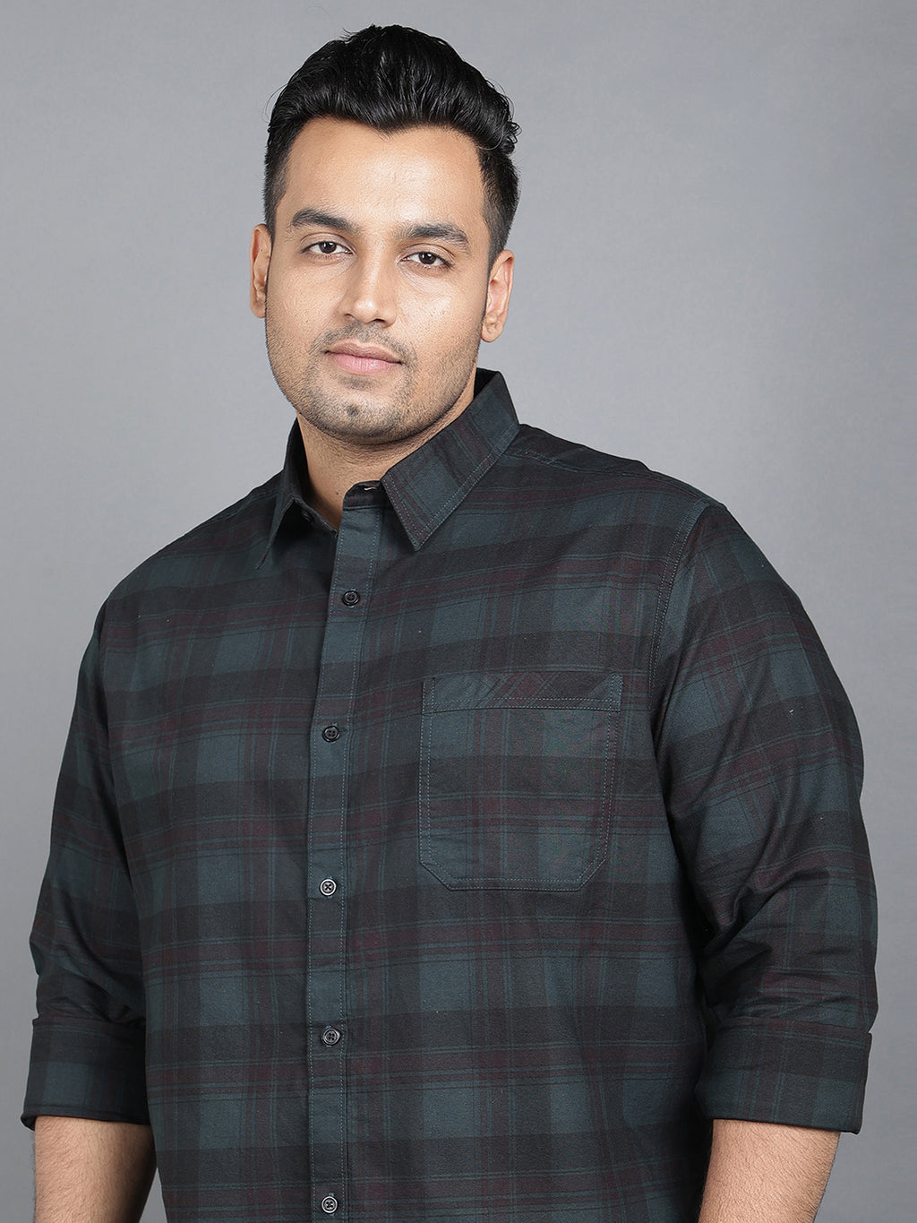 Black and Green Full Sleeve Casual Shirt- Code- 2K35