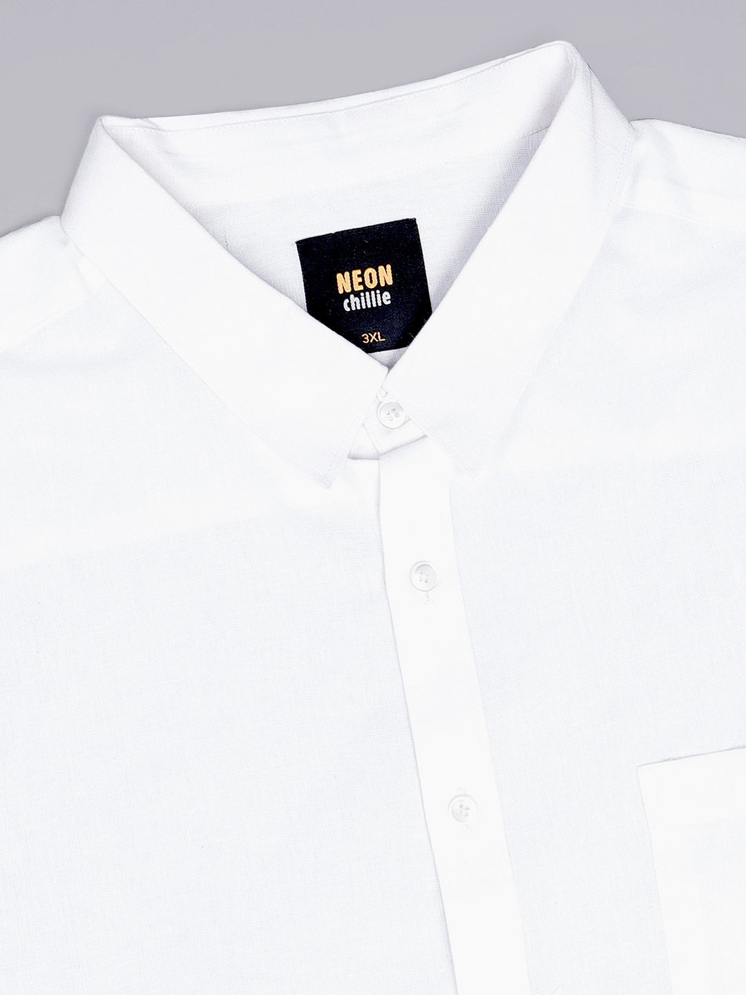 Pure White Cotton Linen Casual Full Sleeve Shirt.. Style Code- NC-2k20-White