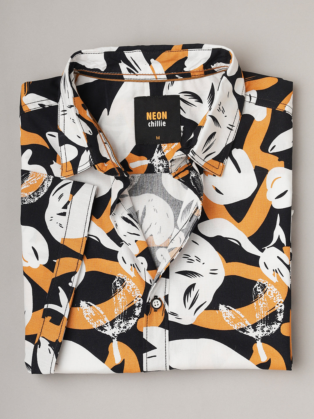 Escape | Half Sleeve Collar Printed Shirt ( NC-HS-505 )