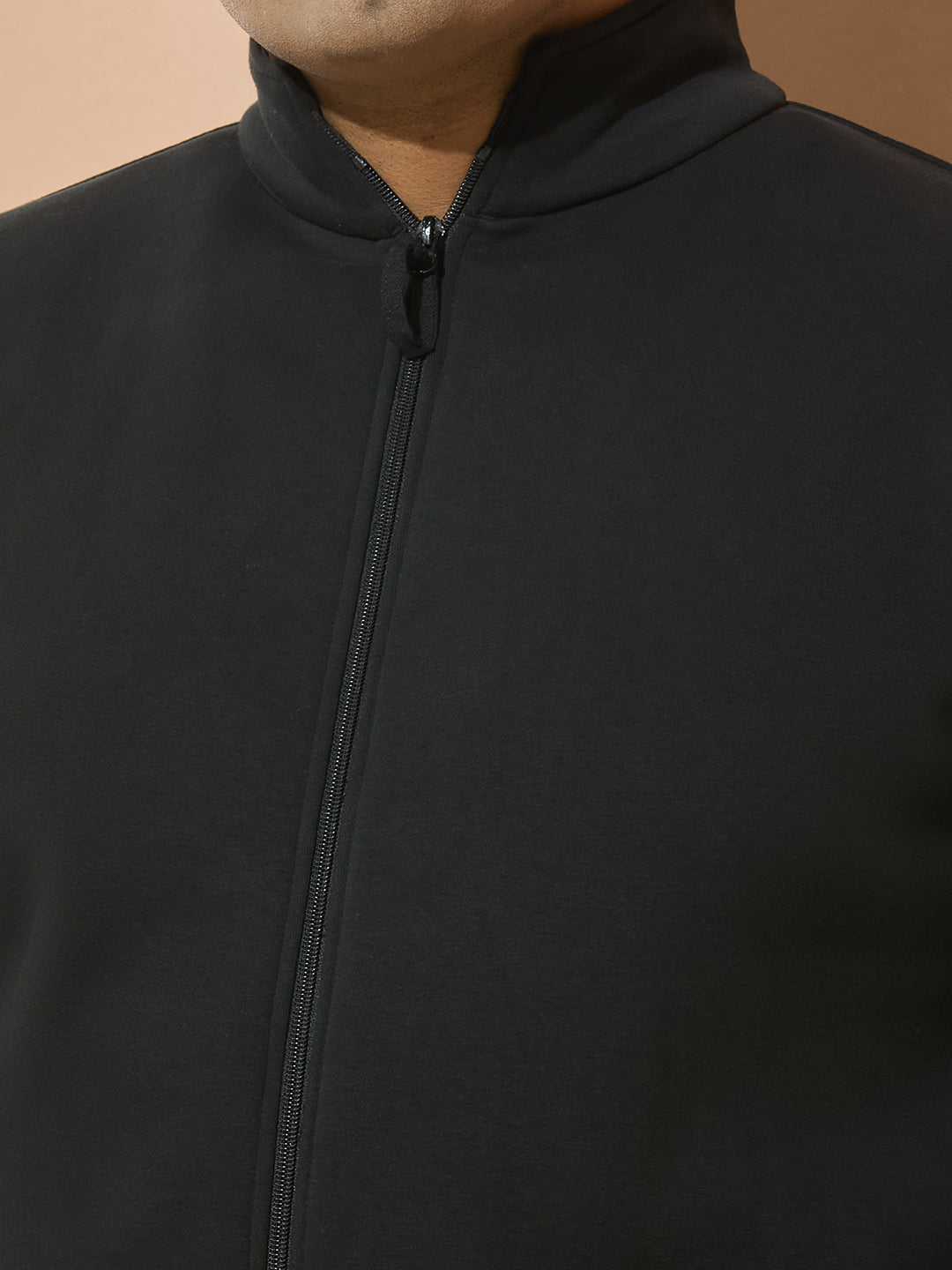 High Winter Cotton Sweatshirt of Fleece for Men - Style-710- Black