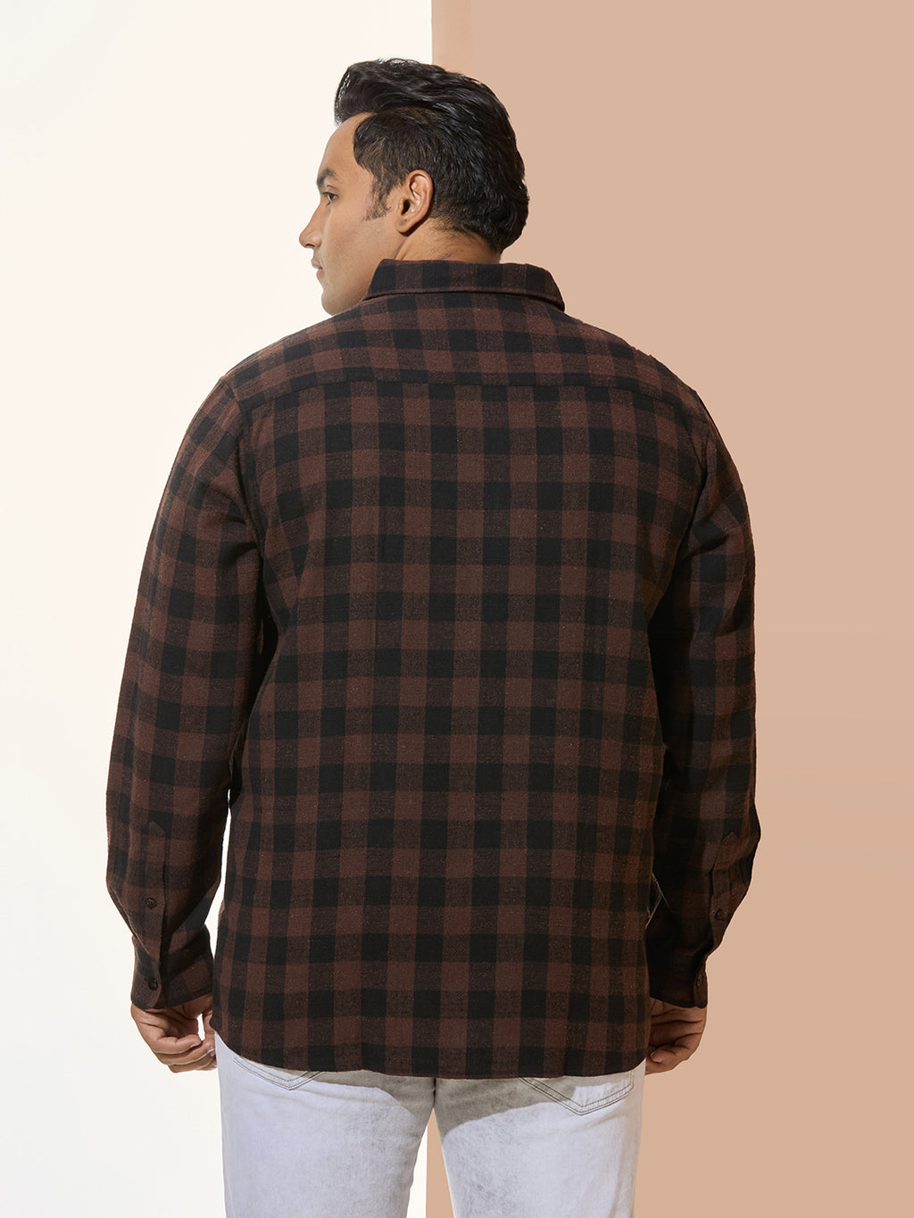 Winter Shirt Regular Fit Smart Casual Shirt - Style- 1218-Brown
