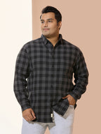 Winter Shirt Regular Fit Smart Casual Shirt -Style- 1218- Black