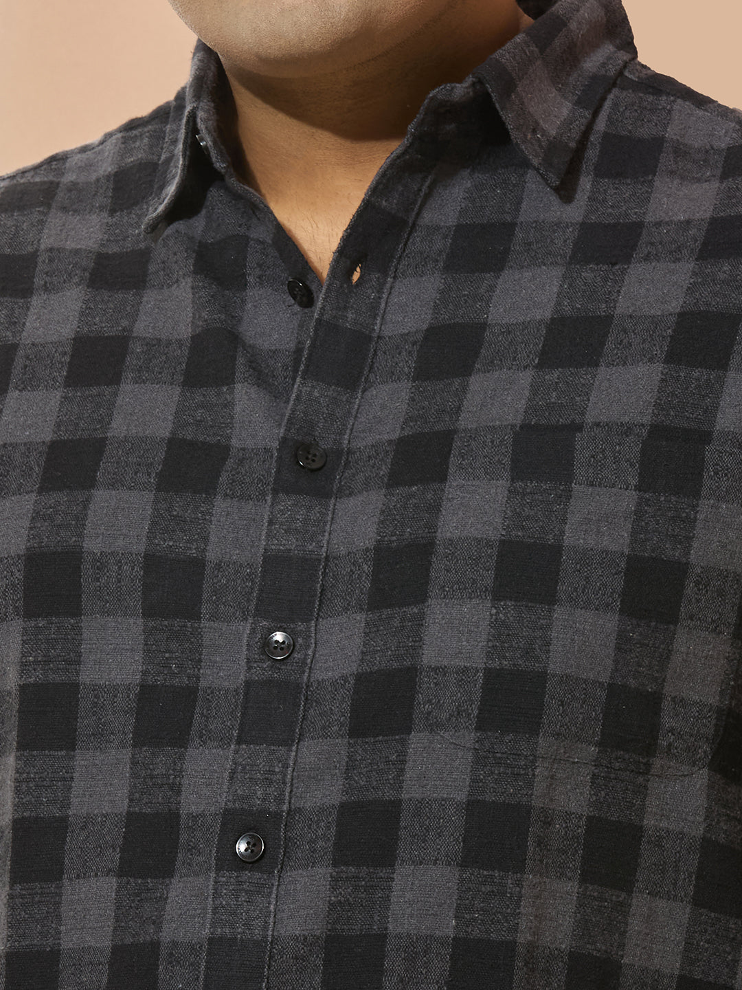 Winter Shirt Regular Fit Smart Casual Shirt -Style- 1218- Black