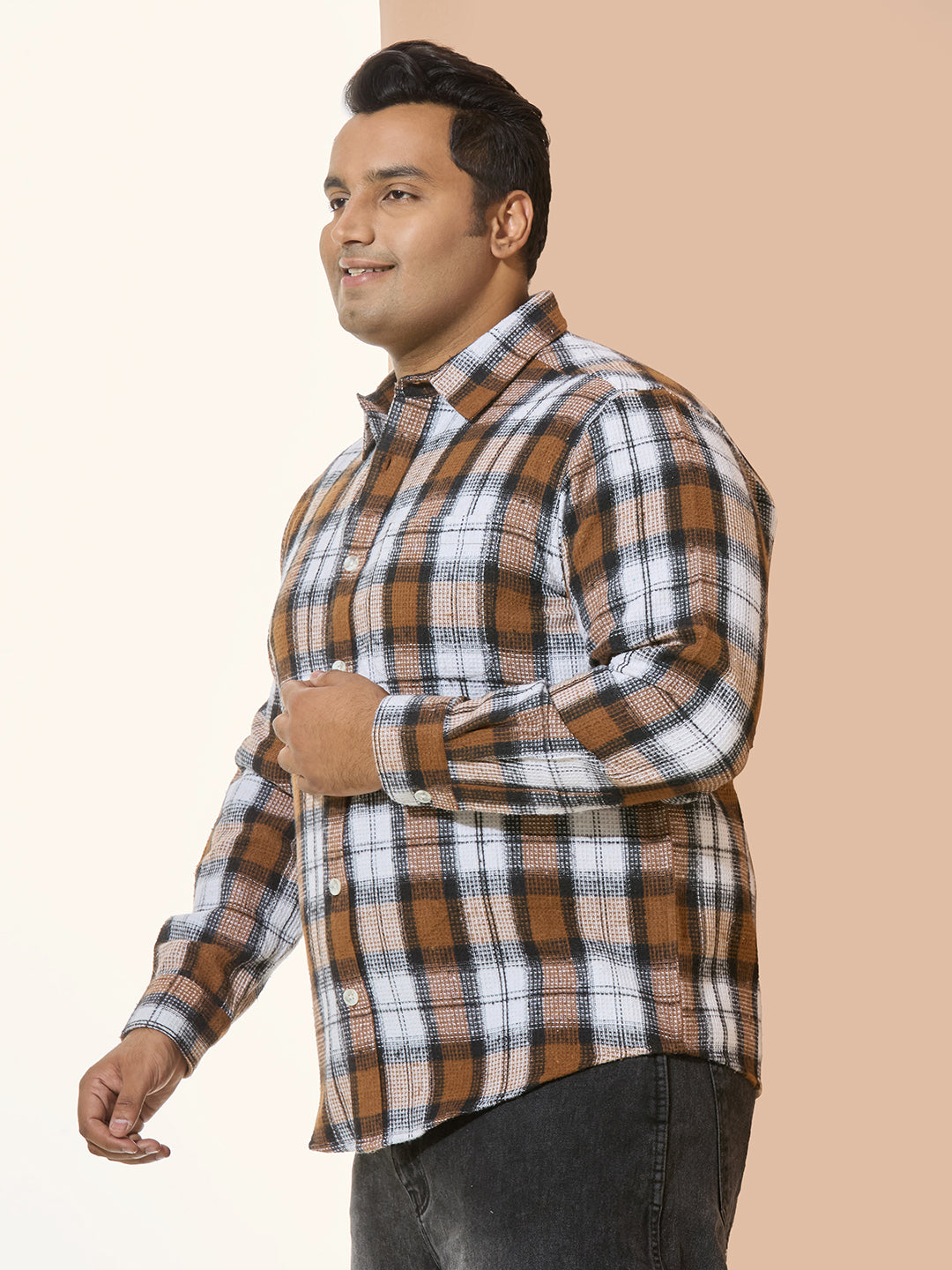 Winter Shirt Regular Fit Smart Casual Shirt - Brown