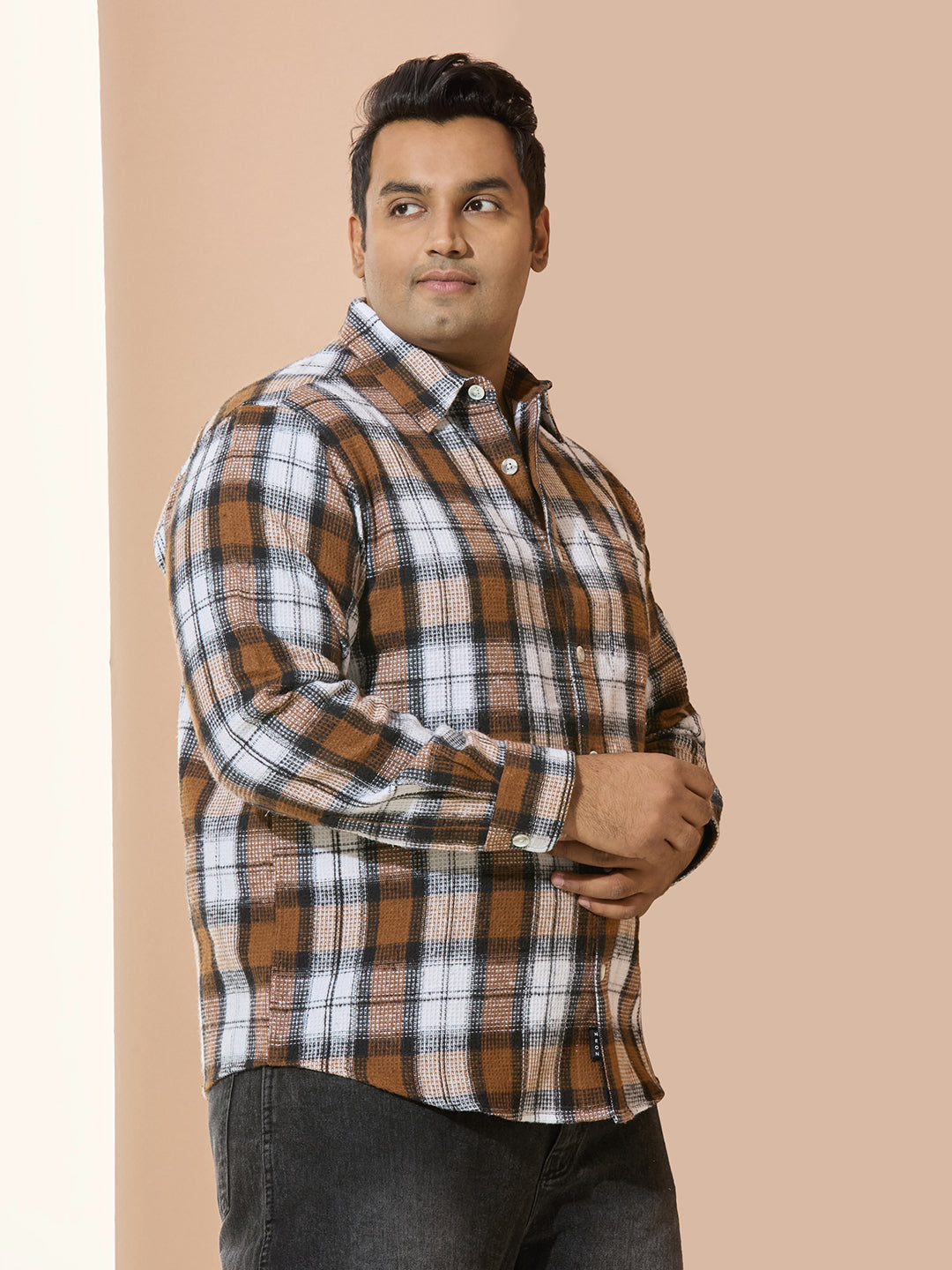 Winter Shirt Regular Fit Smart Casual Shirt - Brown