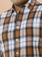 Winter Shirt Regular Fit Smart Casual Shirt - Brown