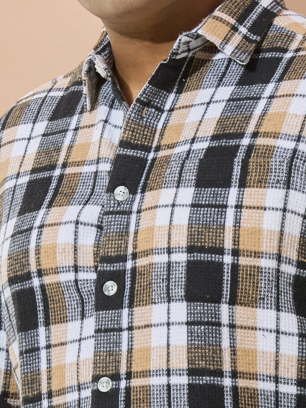 Winter Shirt Regular Fit Smart Casual Shirt - Khaki