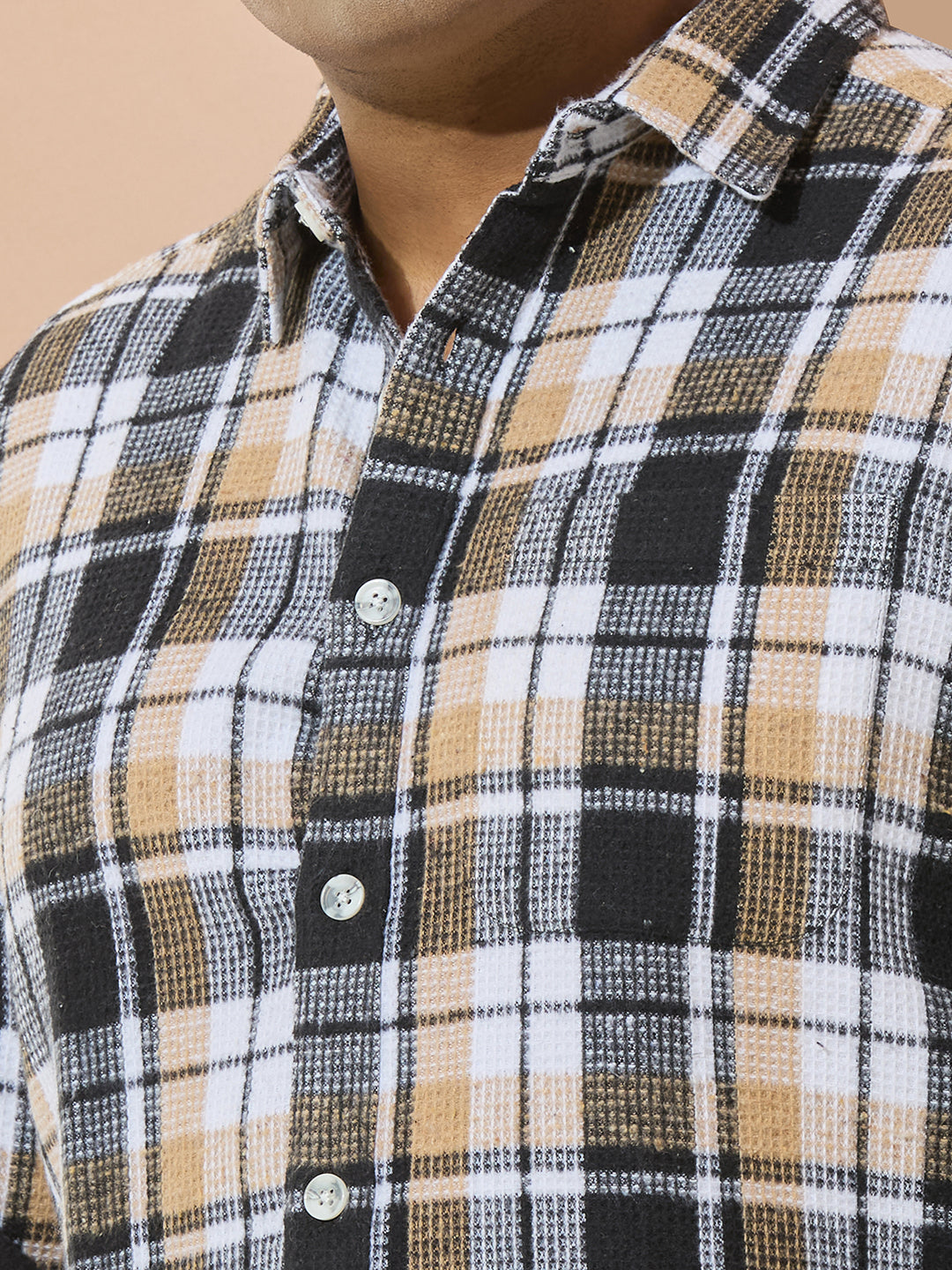 Winter Shirt Regular Fit Smart Casual Shirt - Khaki