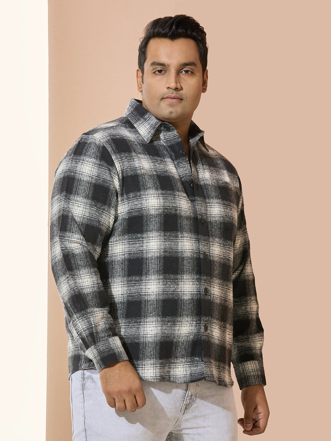 Winter Shirt Regular Fit Smart Casual Shirt - Blackgrey