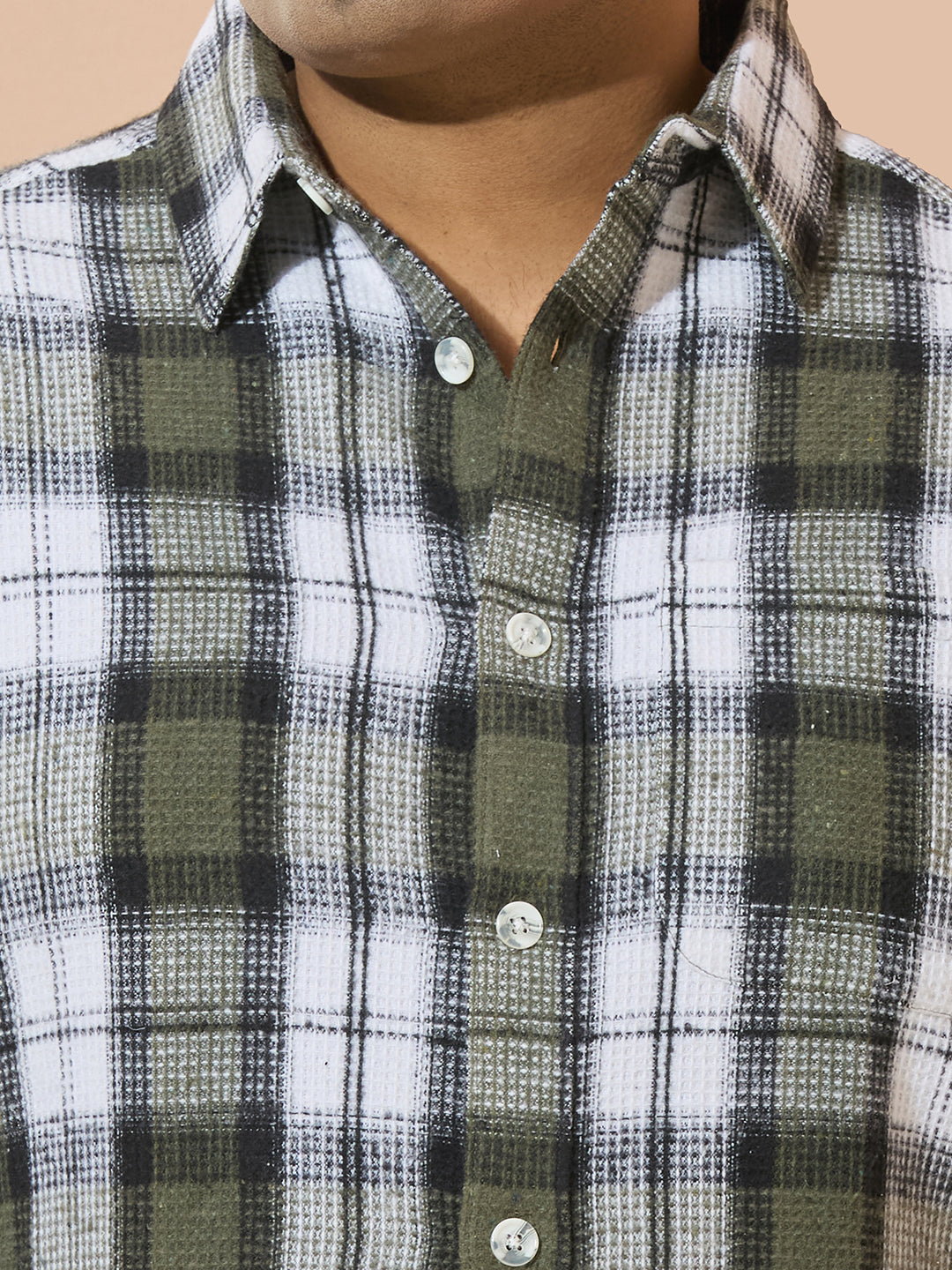 Winter Shirt Regular Fit Smart Casual Shirt - Style NC-1221-Olive